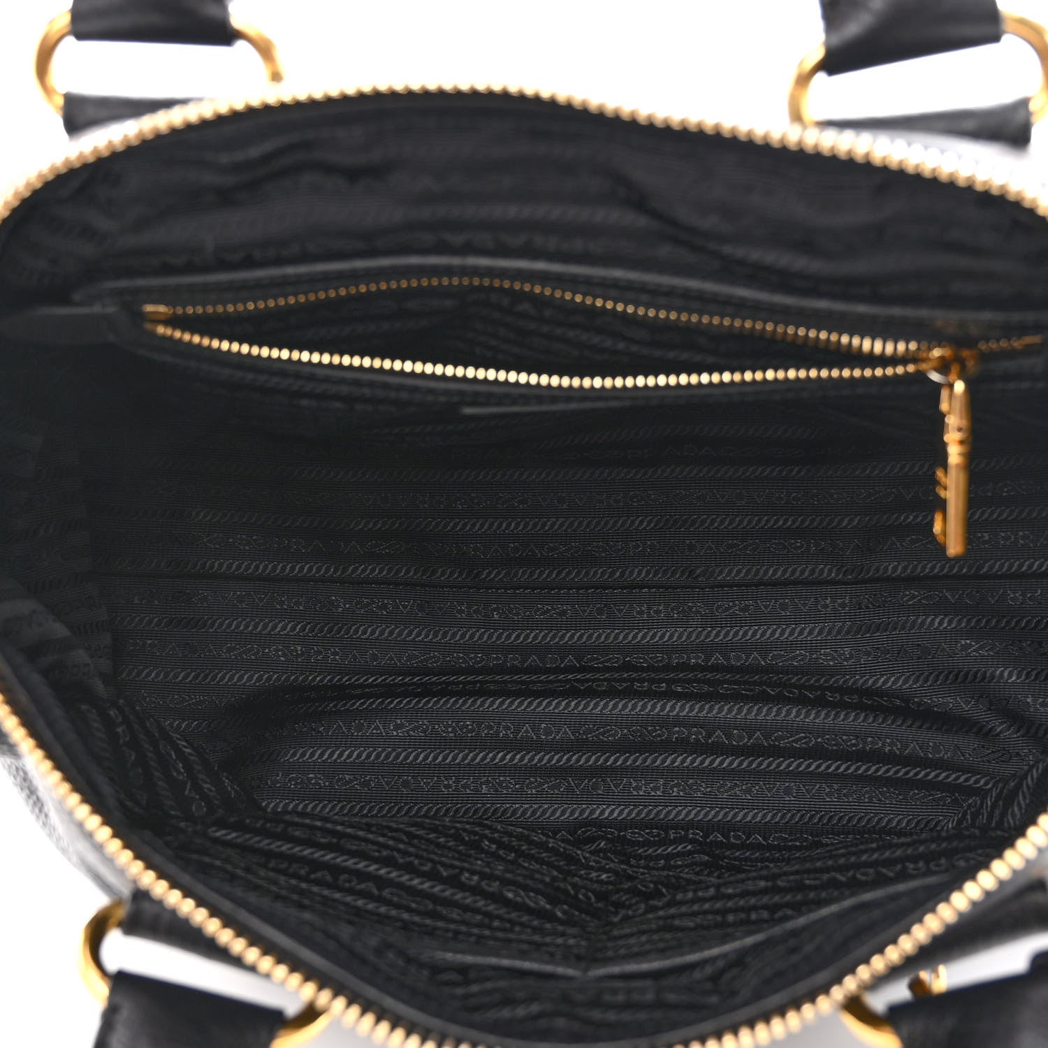 Prada Vitello Daino Shopping Satchel Black 5 of 9