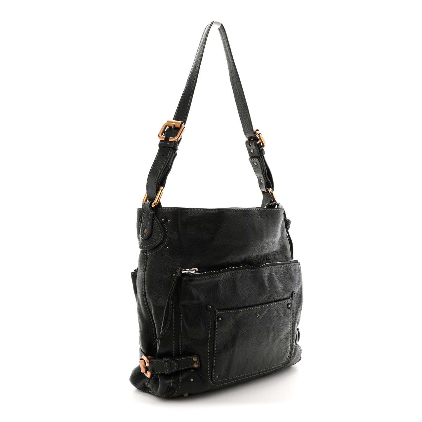 Calfskin Paddington Hobo Black