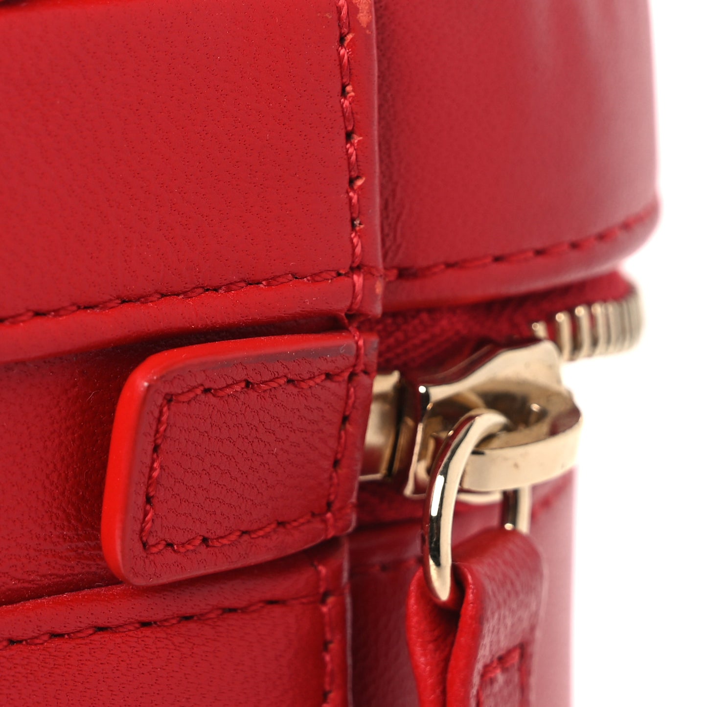 Lambskin Timeless Vanity Cosmetic Case Red