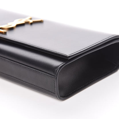 Saint Laurent Calfskin Classic Monogram Tassel Clutch Black 9 of 12