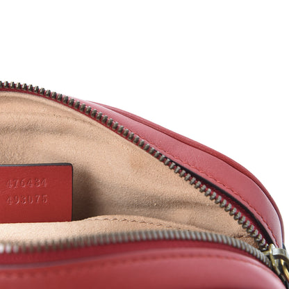 Gucci Calfskin Matelasse GG Marmont Belt Bag 95 38 Hibiscus Red 13 of 14