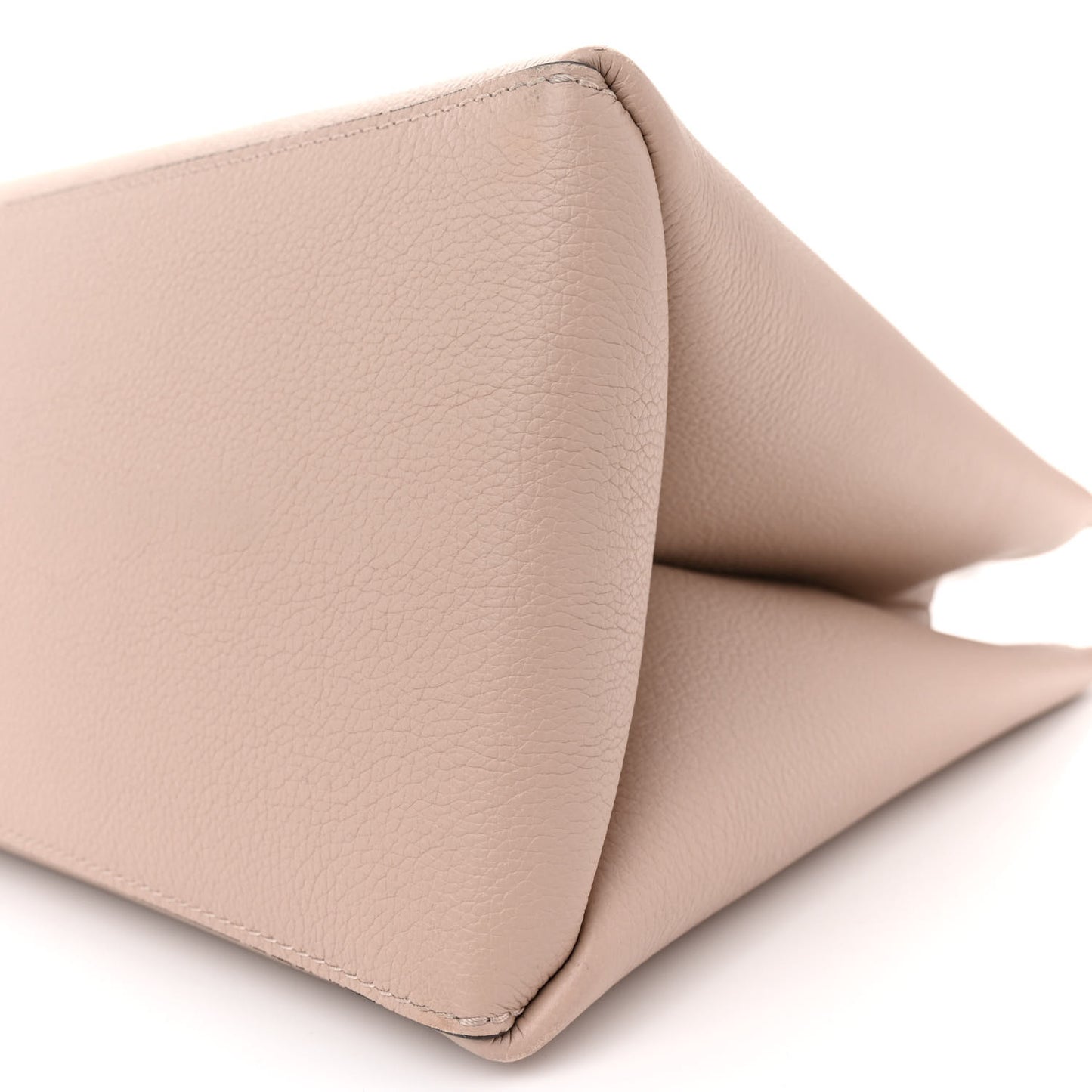 Grained Calfskin Lockme Shopper Greige