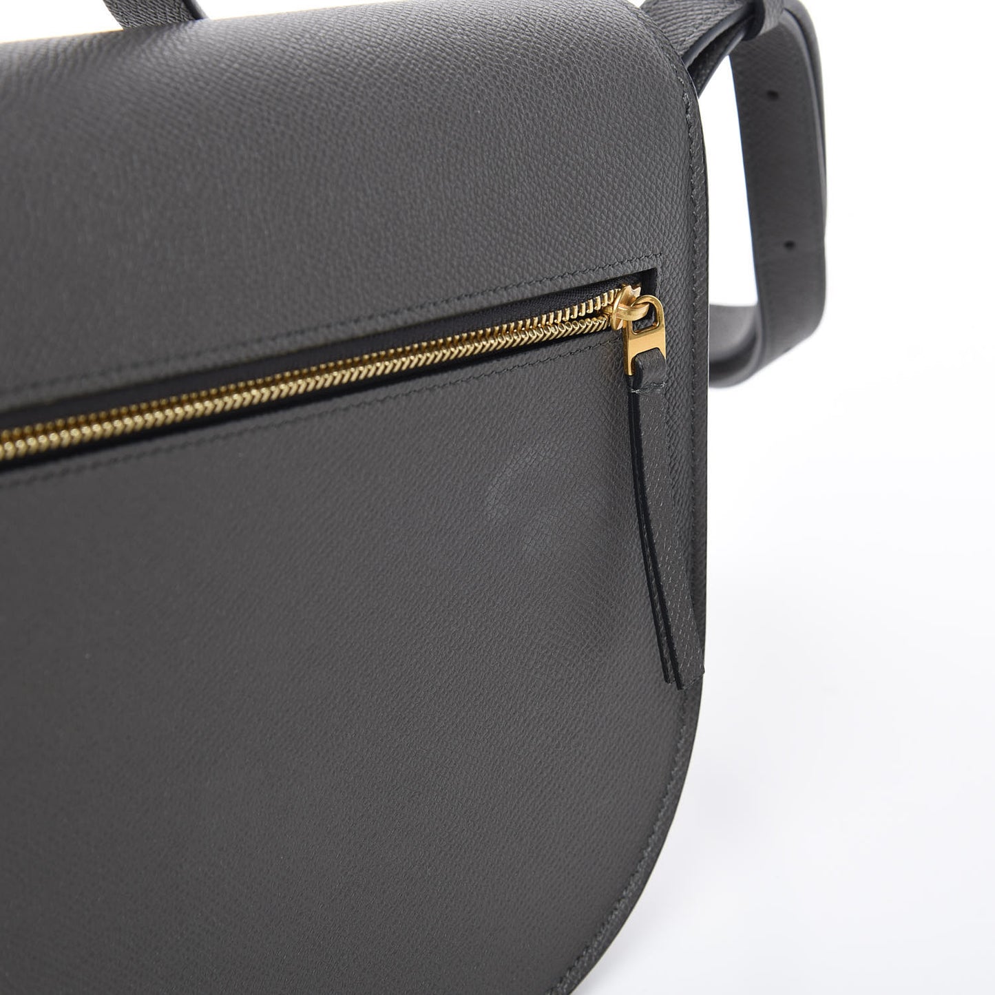 Grained Calfskin Compact Trotteur Grey