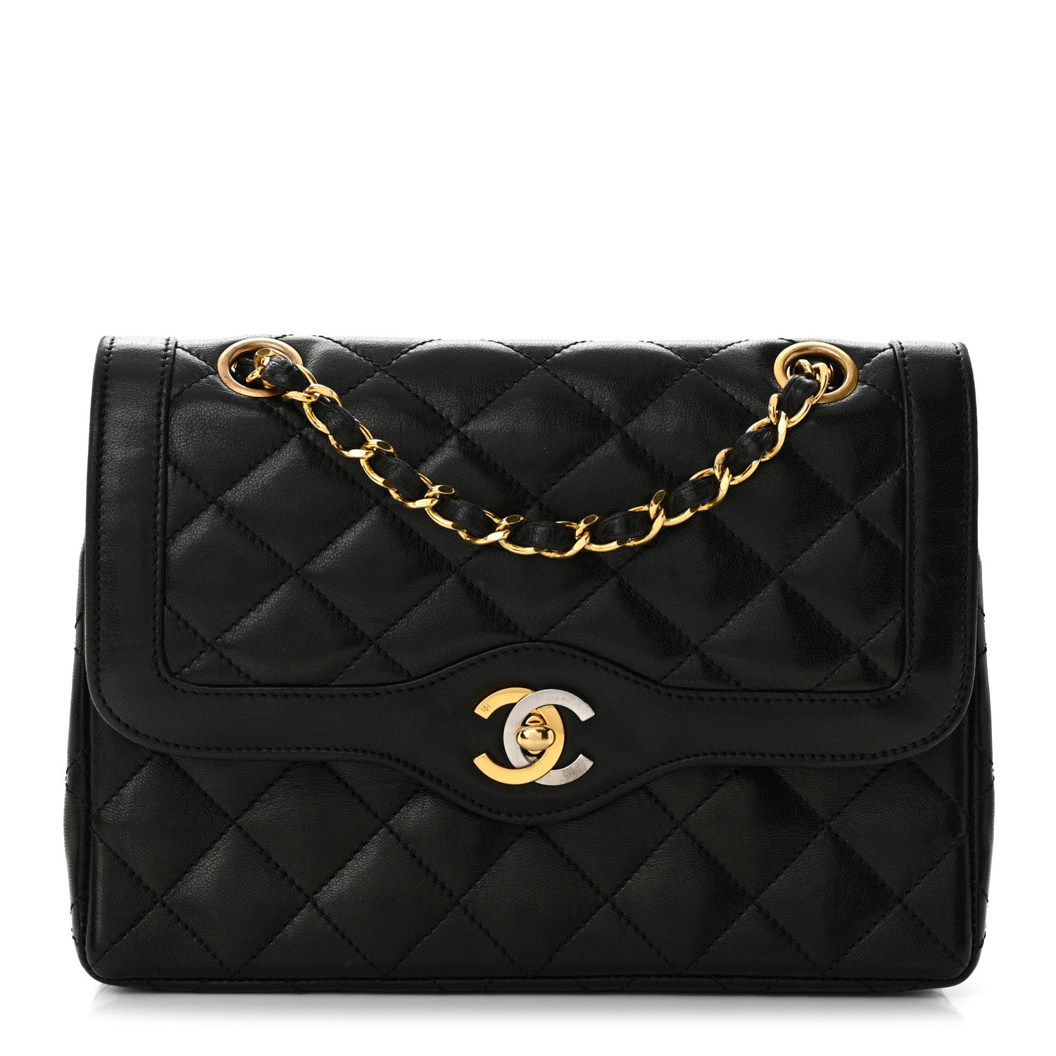 Chanel Lambskin Quilted Small Double Flap Bag Black 1 of 12