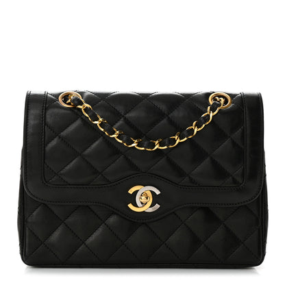 Chanel Lambskin Quilted Small Double Flap Bag Black 1 of 12