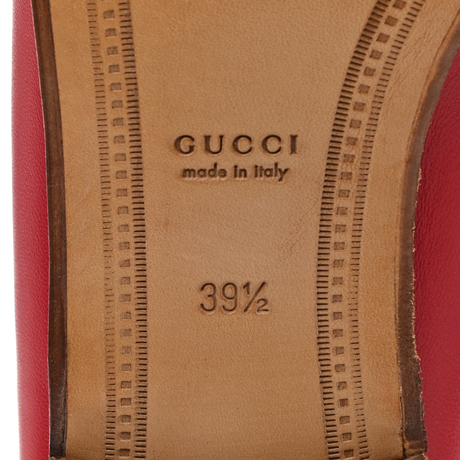 Gucci Lambskin Womens Brixton Horsebit Loafers 39.5 Hibiscus Red 6 of 9
