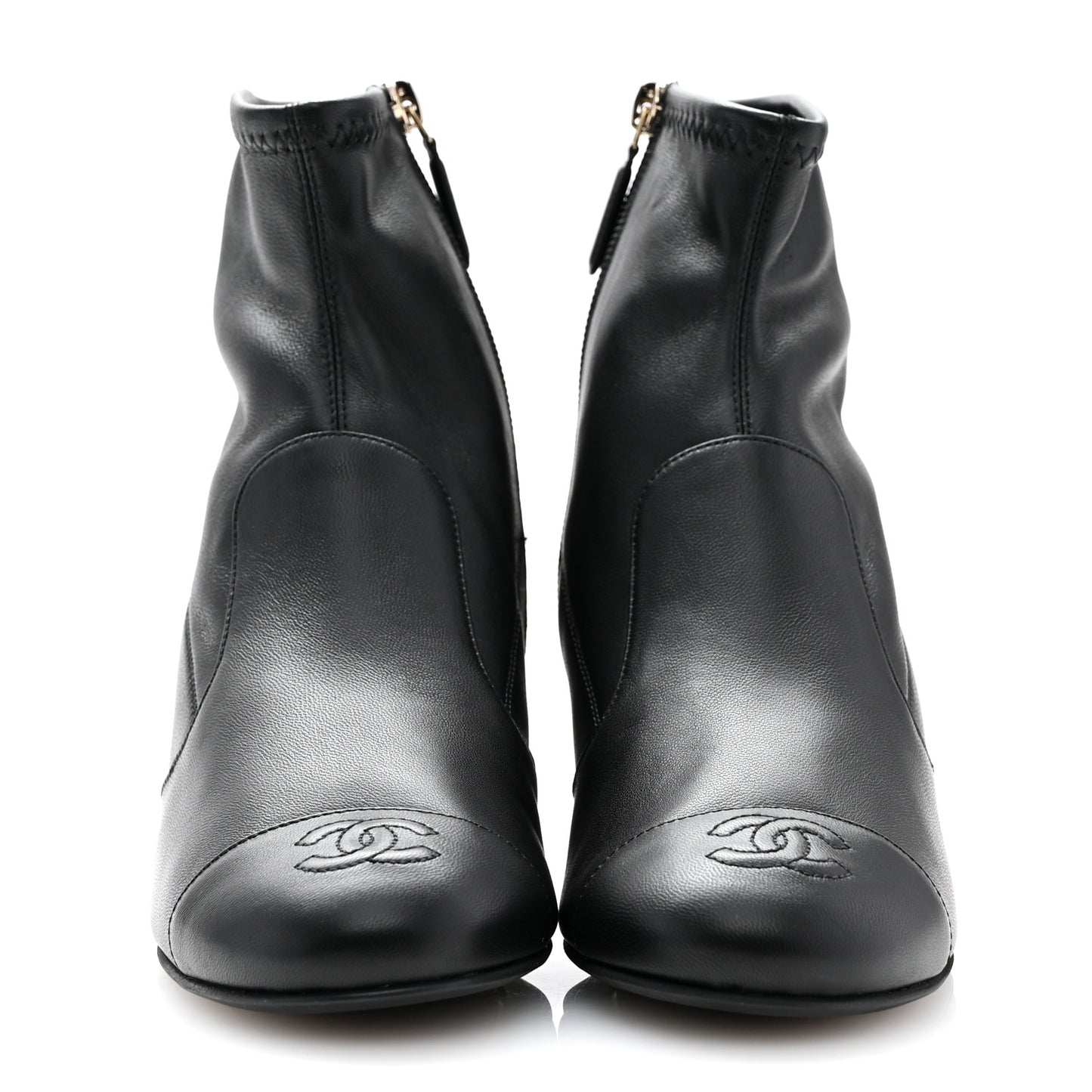Lambskin Ankle Boots 37.5 Black