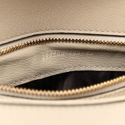 Gucci Roxy Calfskin Blondie Chain Shoulder Flap Bag Mystic White 7 of 10