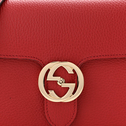 Gucci Dollar Calfskin Small Interlocking G Shoulder Bag Red 8 of 10