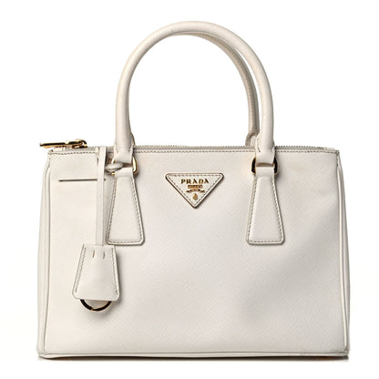 Prada Saffiano Small Galleria Double Zip Tote Talco 1 of 7