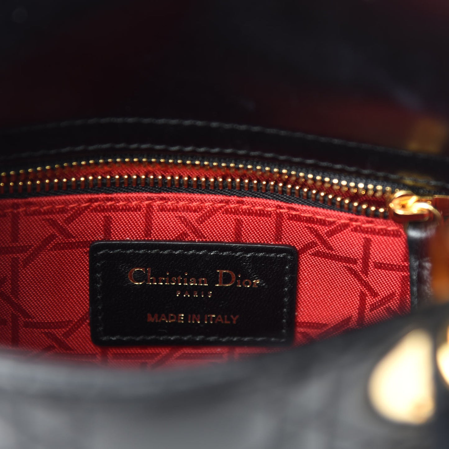 Lambskin Cannage Mini Lady Dior Black