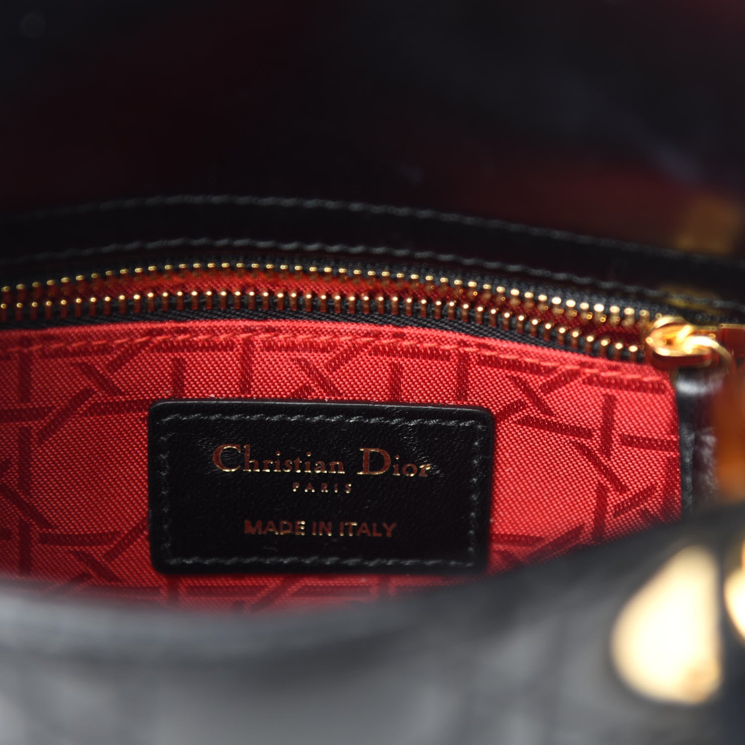 Christian Dior Lambskin Cannage Mini Lady Dior Black 12 of 21