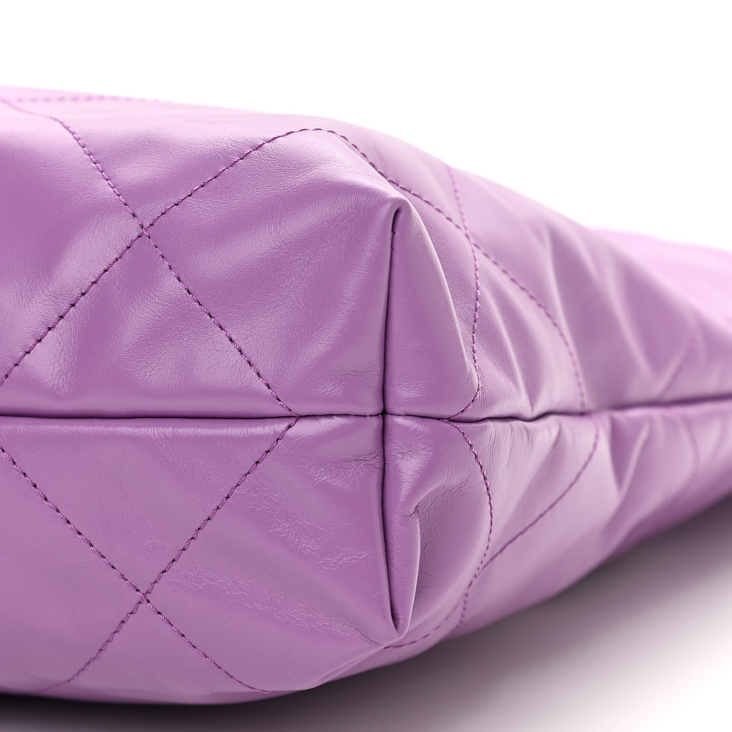 Chanel Shiny Calfskin Quilted Small Chanel 22 Purple 11 of 12