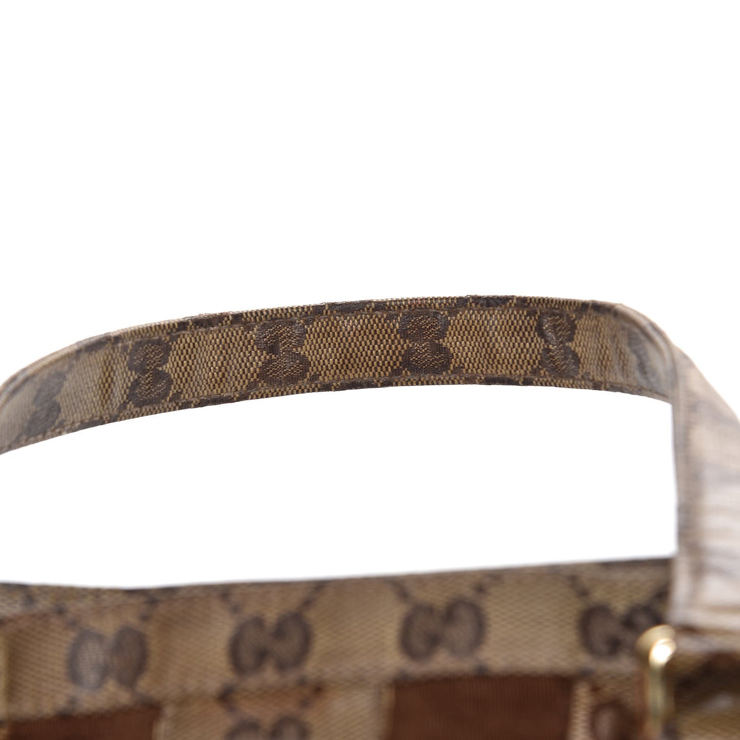 Crystal Monogram Medium Web Tote Brown