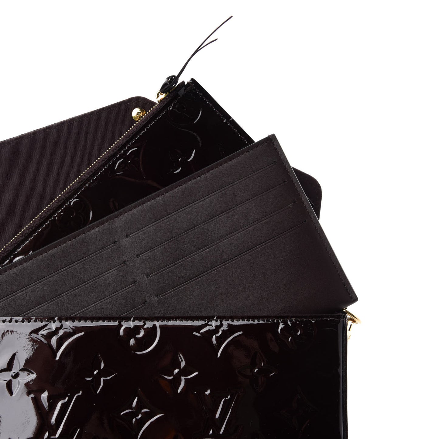Vernis Pochette Felicie Chain Wallet Amarante