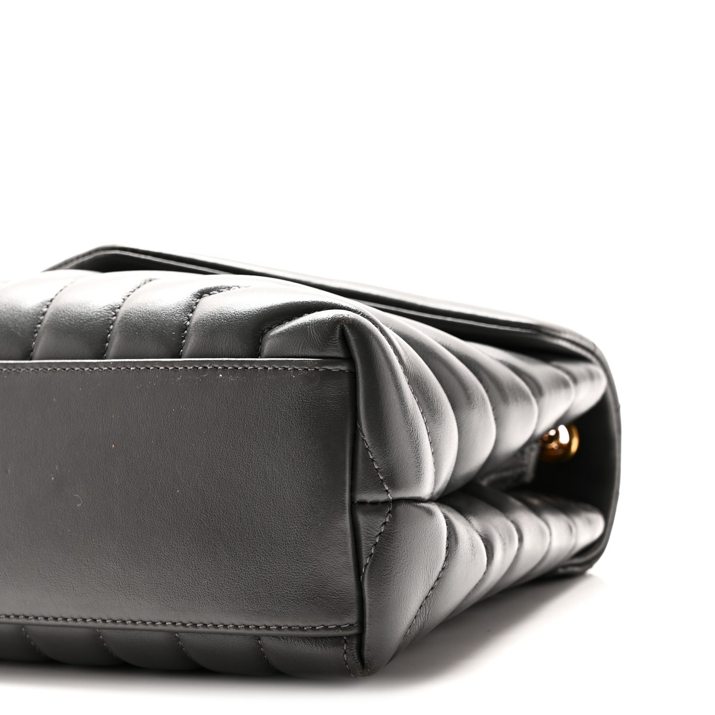 Calfskin Y Quilted Monogram Small Loulou Chain Satchel Storm