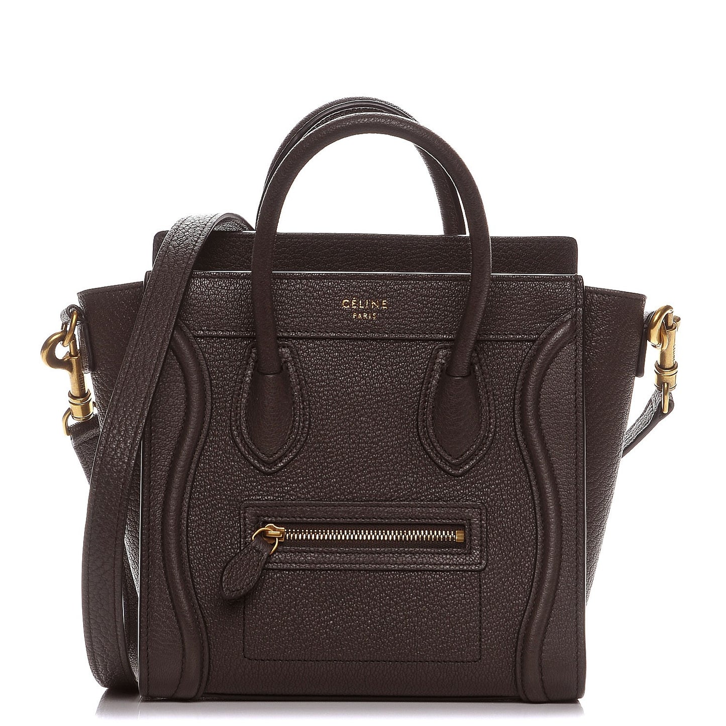 Goatskin Nano Luggage Dark Taupe