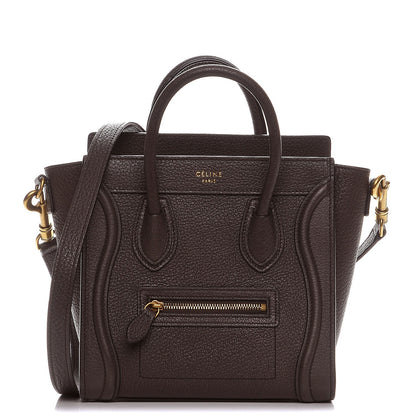 Celine Goatskin Nano Luggage Dark Taupe 1 of 7