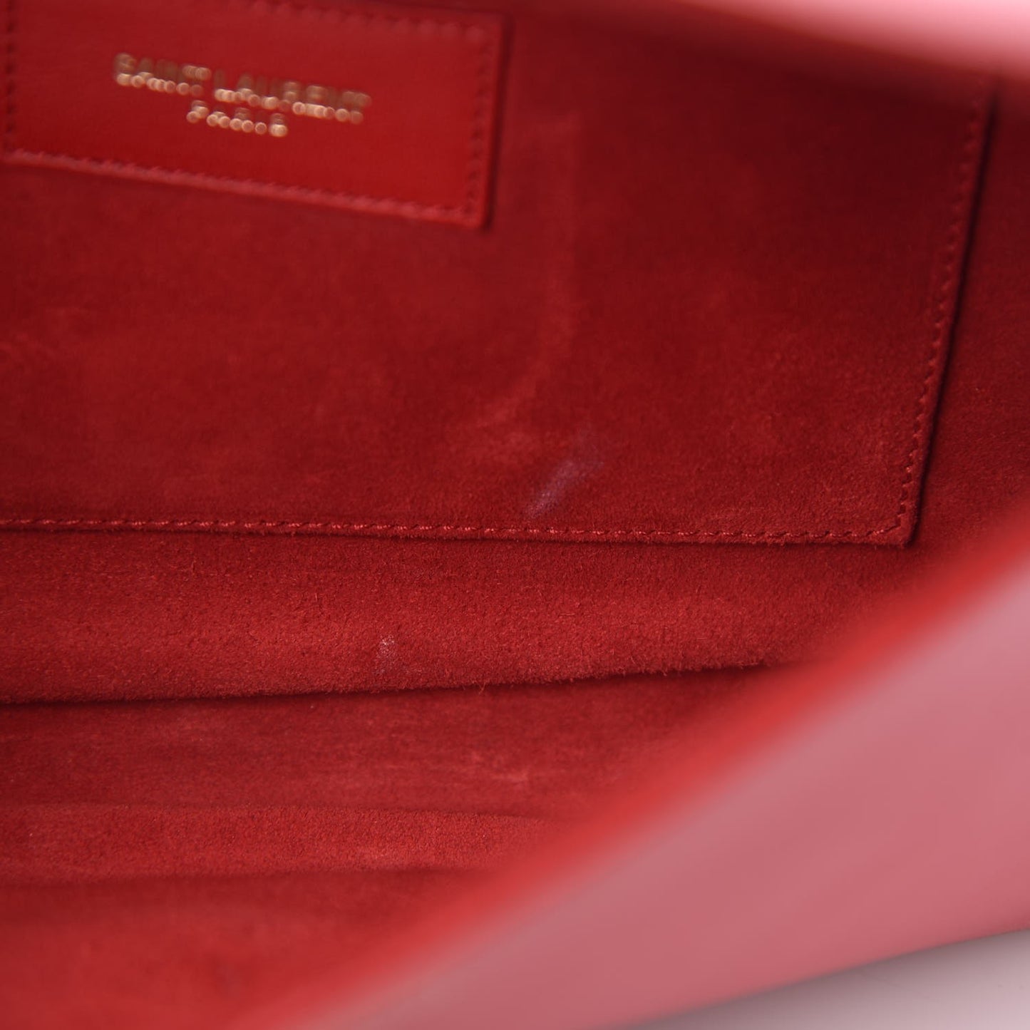 Calfskin Classic Y Ligne Clutch Red