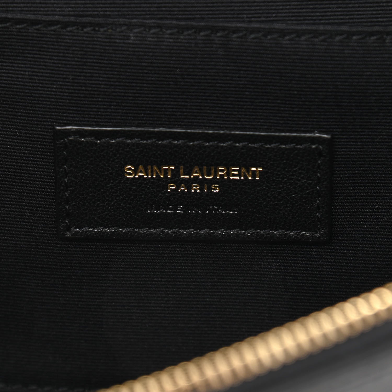 Saint Laurent Patent Calfskin Crystal Embellished Monogram Belt Bag Black 6 of 10