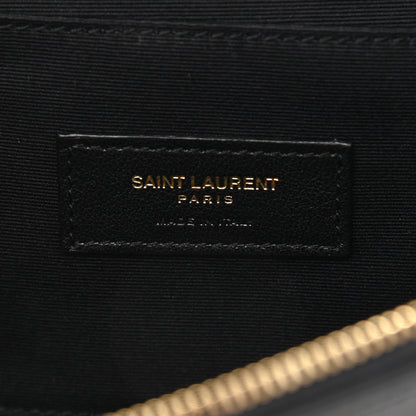 Saint Laurent Patent Calfskin Crystal Embellished Monogram Belt Bag Black 6 of 10