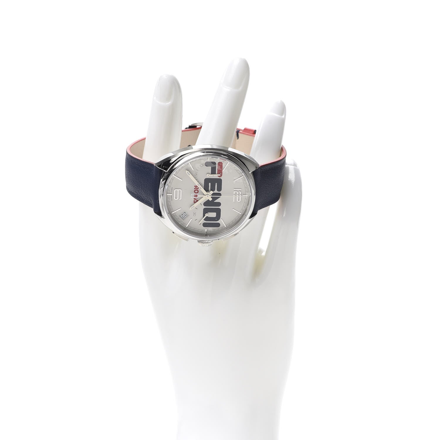 Fendi X FILA Stainless Steel Calfskin 40mm Momento Mania Quartz Watch 2 of 8