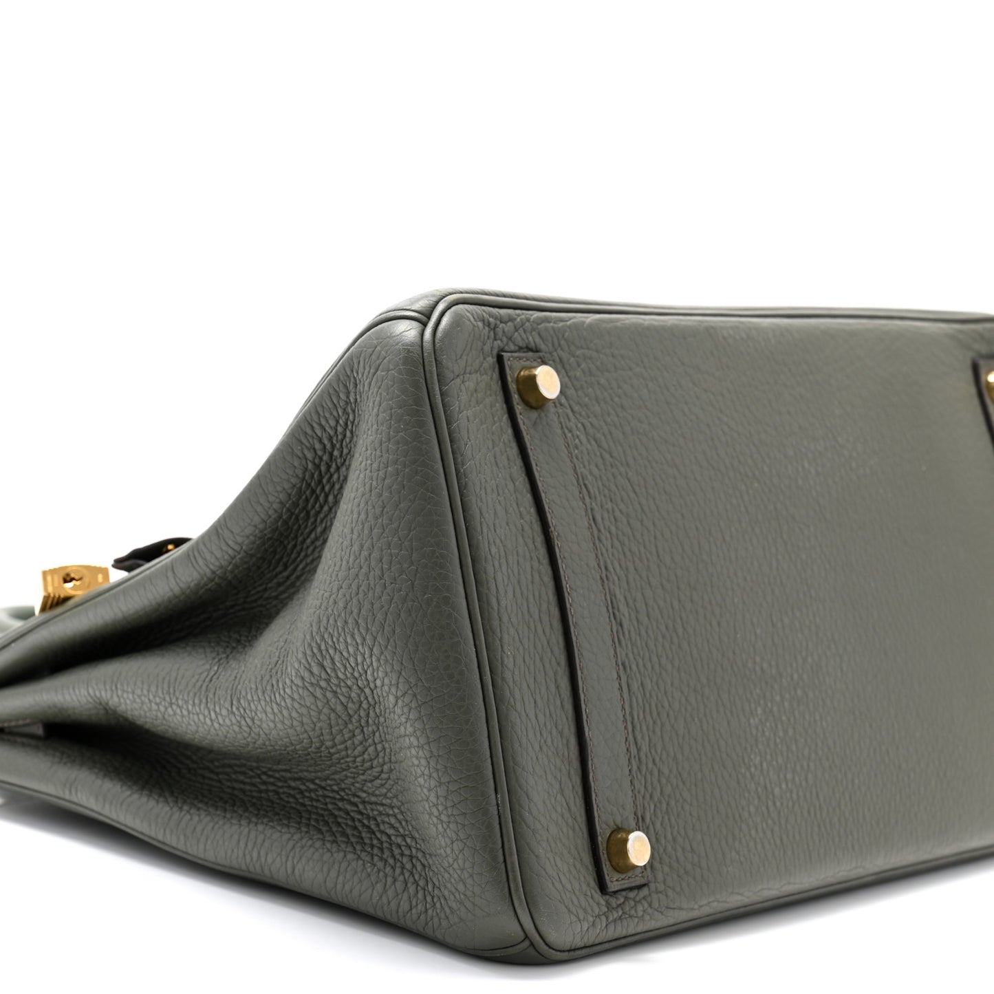 Taurillon Clemence Birkin 35 Vert De Gris