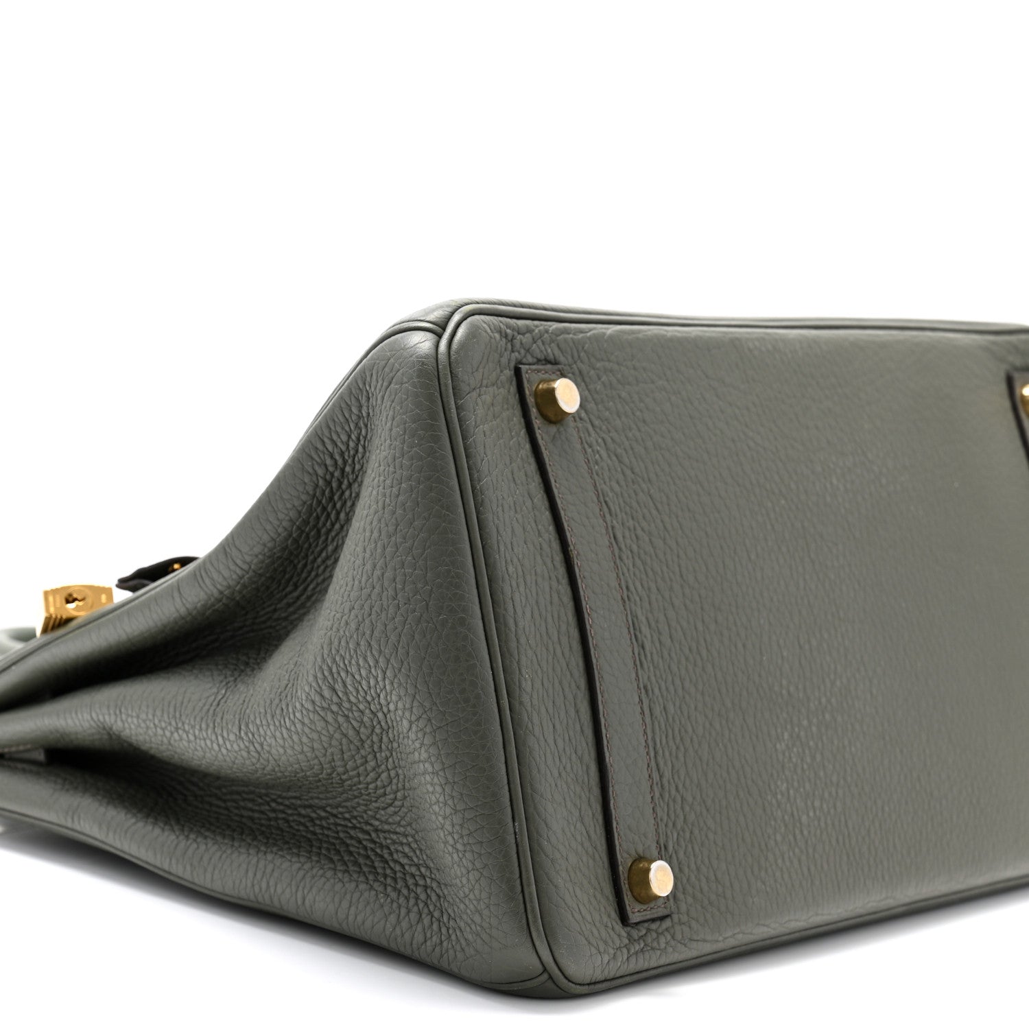 Hermes Taurillon Clemence Birkin 35 Vert De Gris 9 of 12