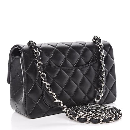 Chanel Lambskin Quilted Mini Rectangular Flap Black 3 of 10