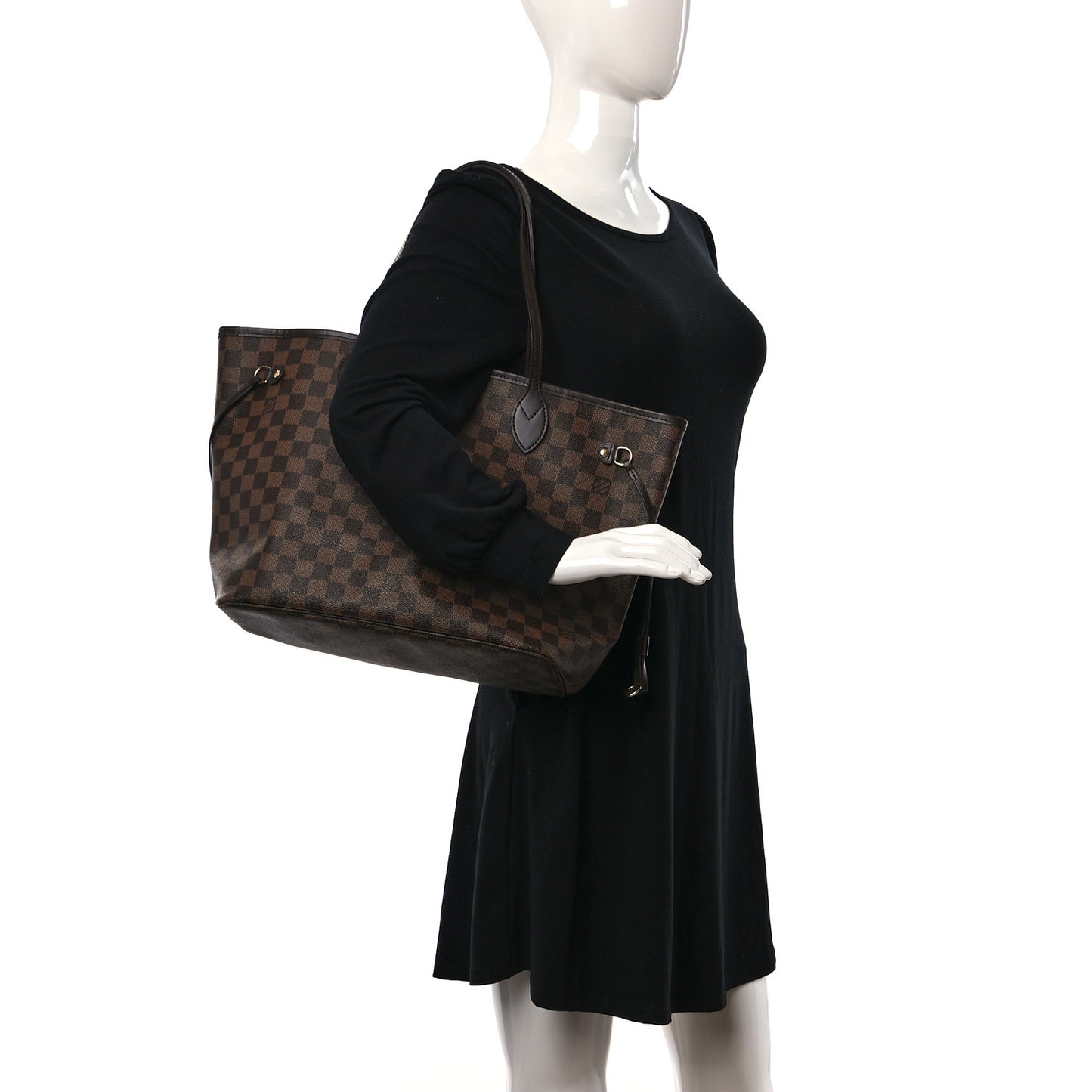 Damier Ebene Neo Neverfull MM Rose Ballerine