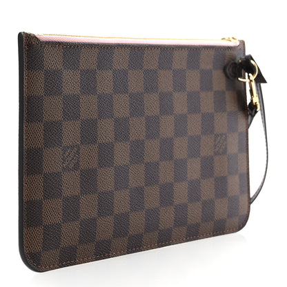 Louis Vuitton Damier Ebene Neverfull MM GM Pochette Rose Ballerine 3 of 9
