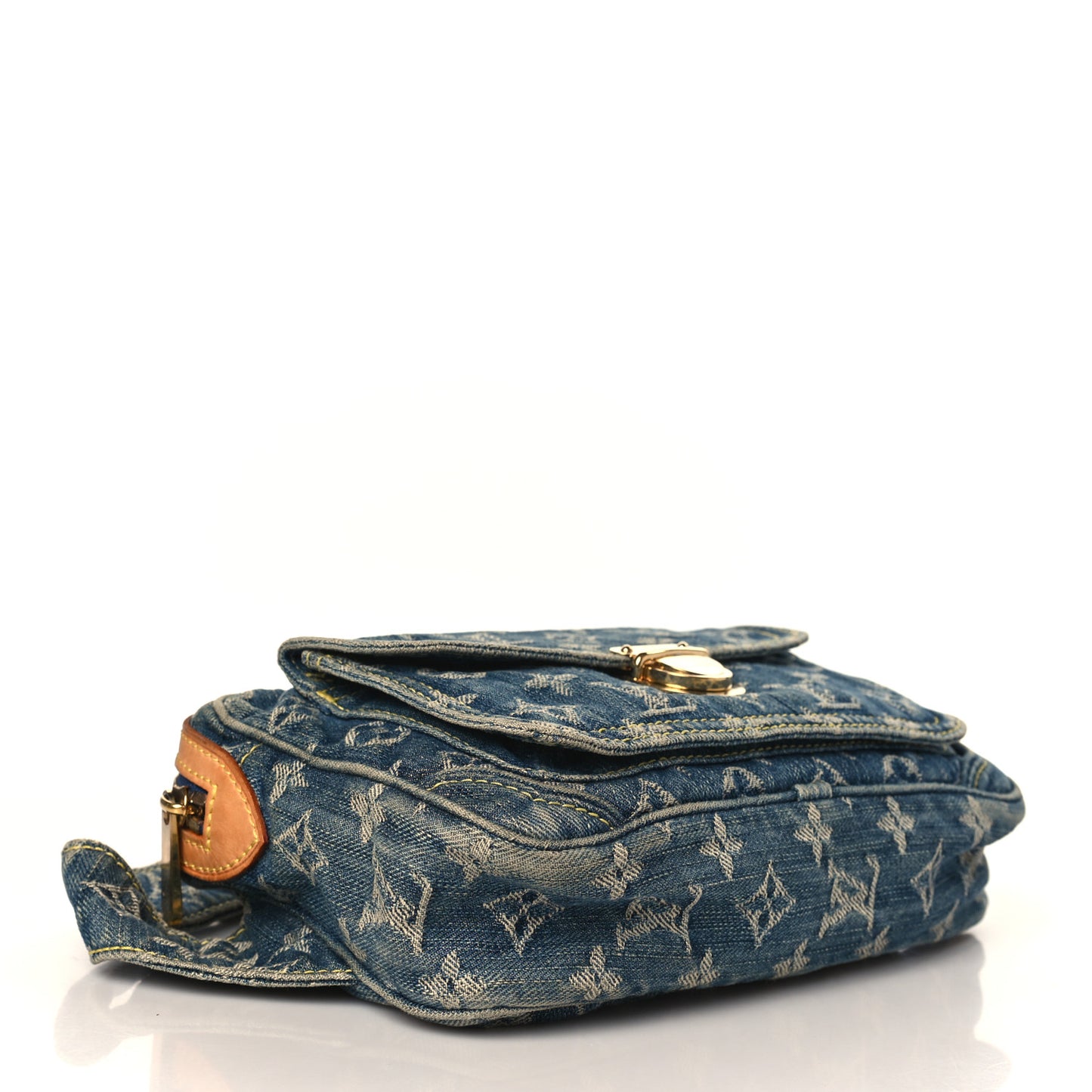 Monogram Denim Bum Bag Blue