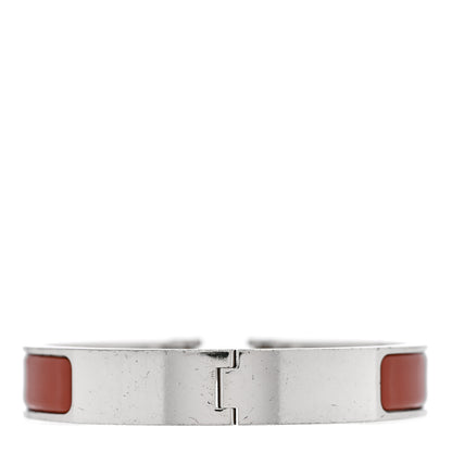 Hermes Enamel Narrow Clic Clac H Bracelet GM Terracotta 3 of 4