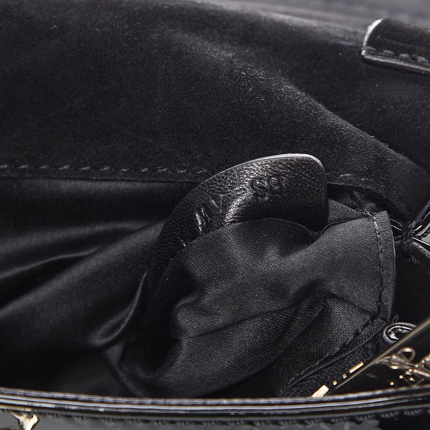 Patent Mini Rockstud Crossbody Bag Black