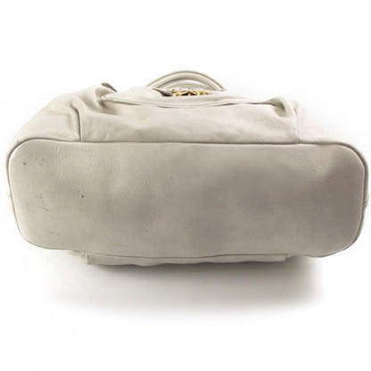 Miu Miu Vitello Lux Leather Large Bag Ivory 4 of 12
