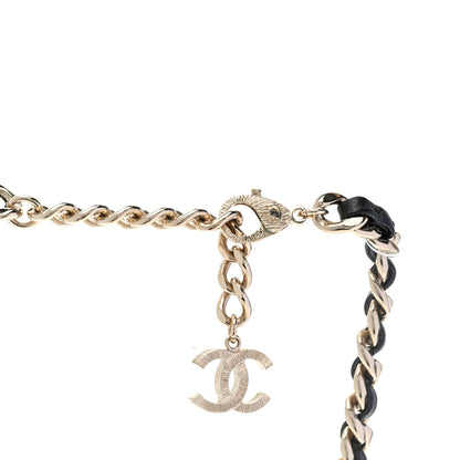 Chanel Lambskin Crystal Pearl CC Heart Choker Gold Black 5 of 5