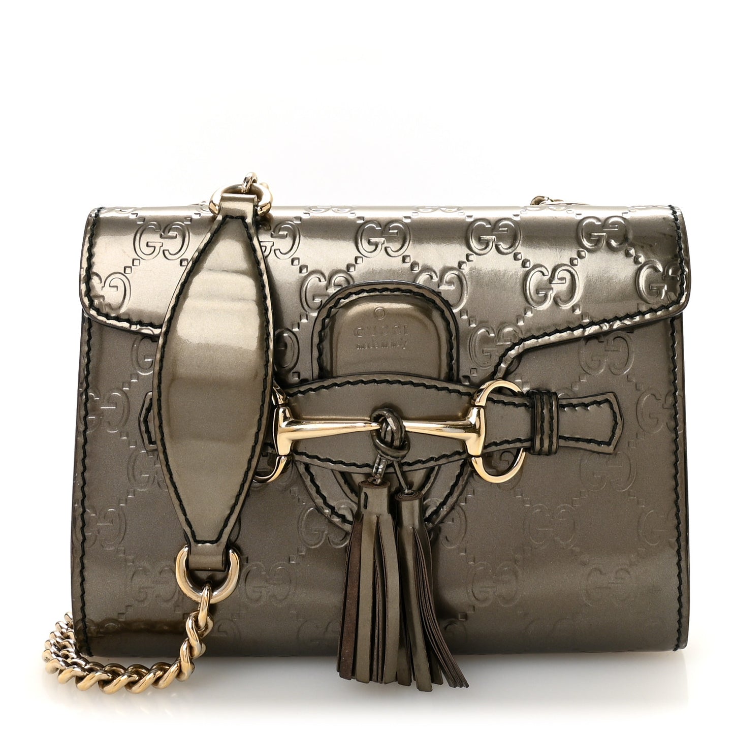 Shine Guccissima Mini Emily Chain Shoulder Bag Sasso
