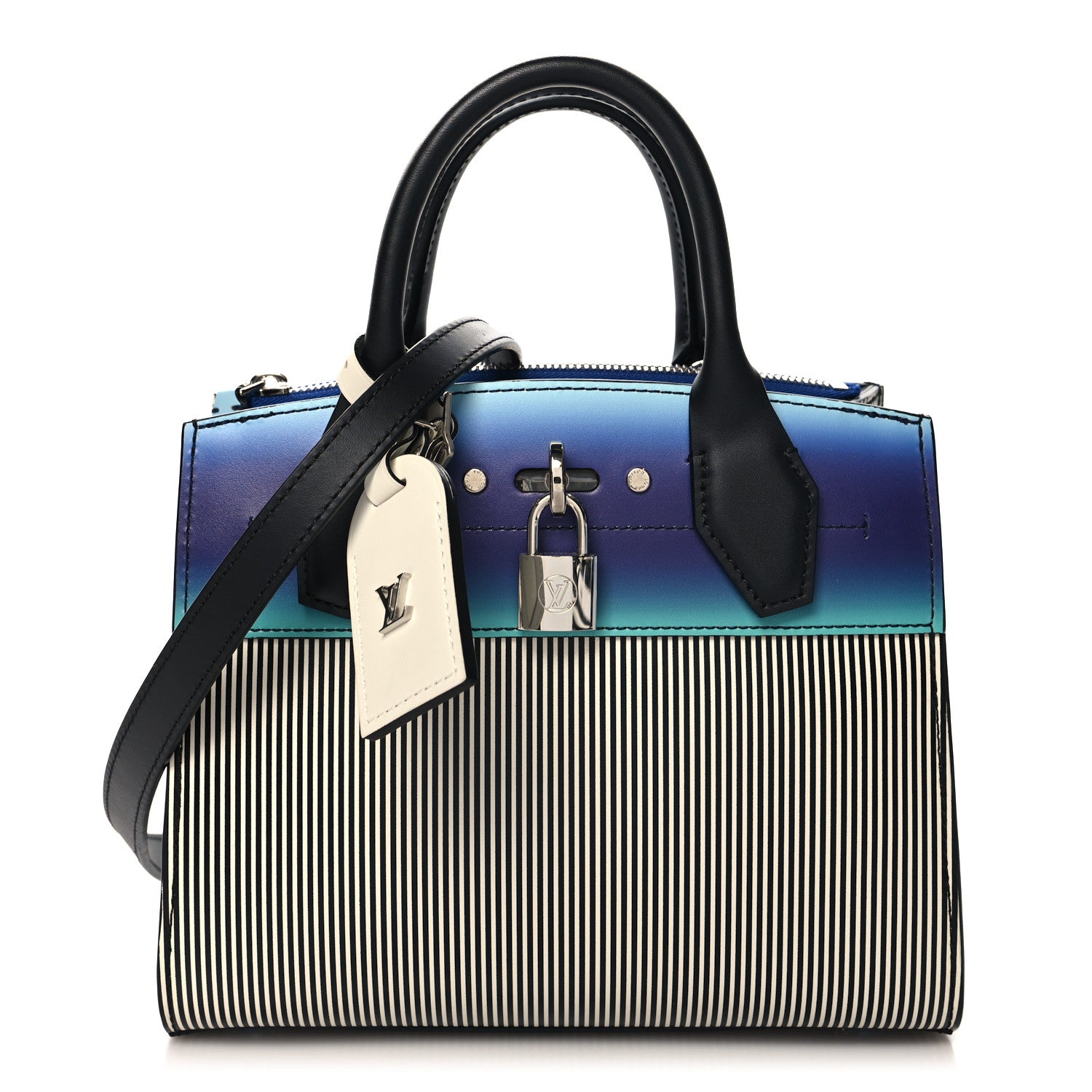 Louis Vuitton Calfskin Kick Mini City Steamer Blue 1 of 9