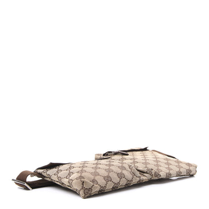 Gucci GG Monogram Double Pocket Belt Bag Dark Brown 3 of 8