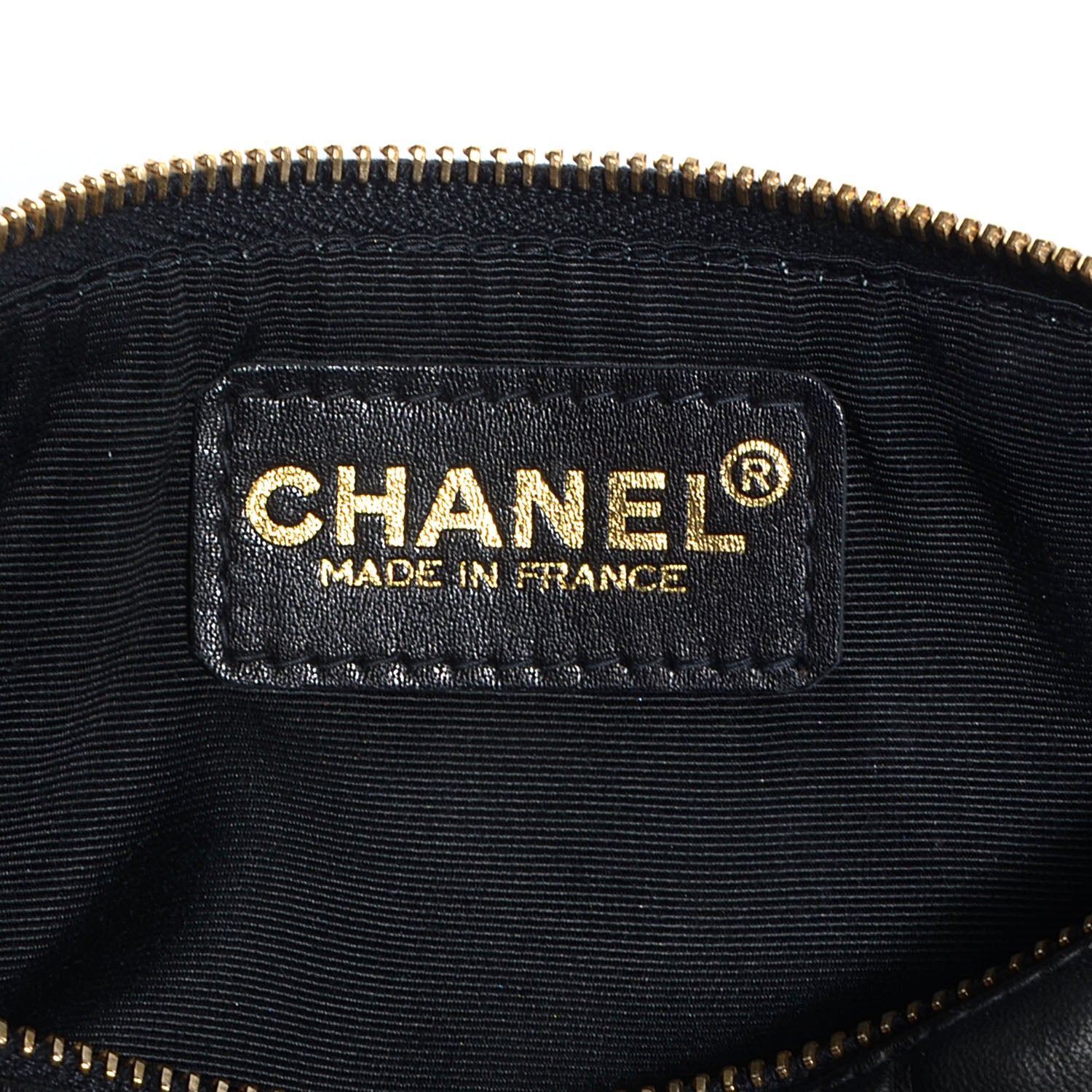 Chanel Lambskin Chocolate Bar Cosmetic Pouch Black 5 of 6