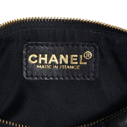 Chanel Lambskin Chocolate Bar Cosmetic Pouch Black 5 of 6