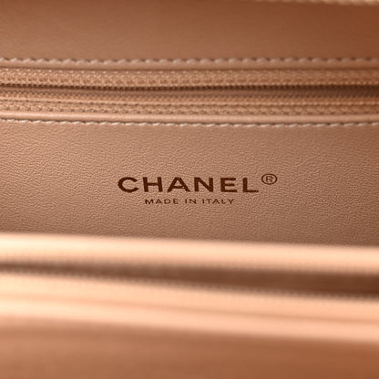 Chanel Caviar Quilted Medium CC Filigree Vanity Case Light Beige 7 of 12