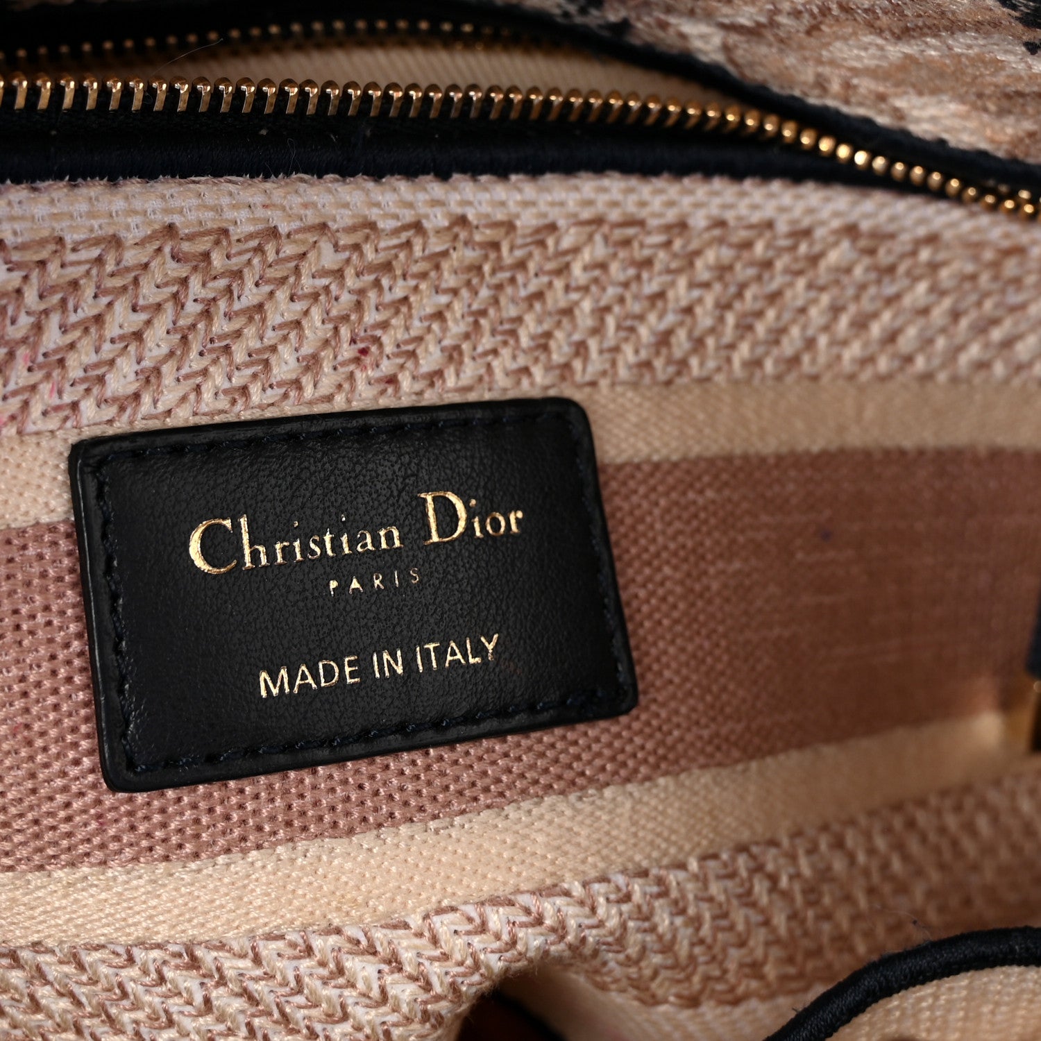 Christian Dior Canvas Embroidered Medium Tie And Dior Lady D-Lite Multicolor 6 of 9