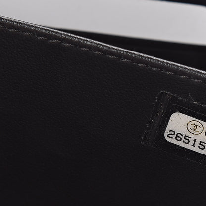 Chanel Caviar Quilted CC Filigree Vanity Clutch With Chain Beige Black 7 of 10