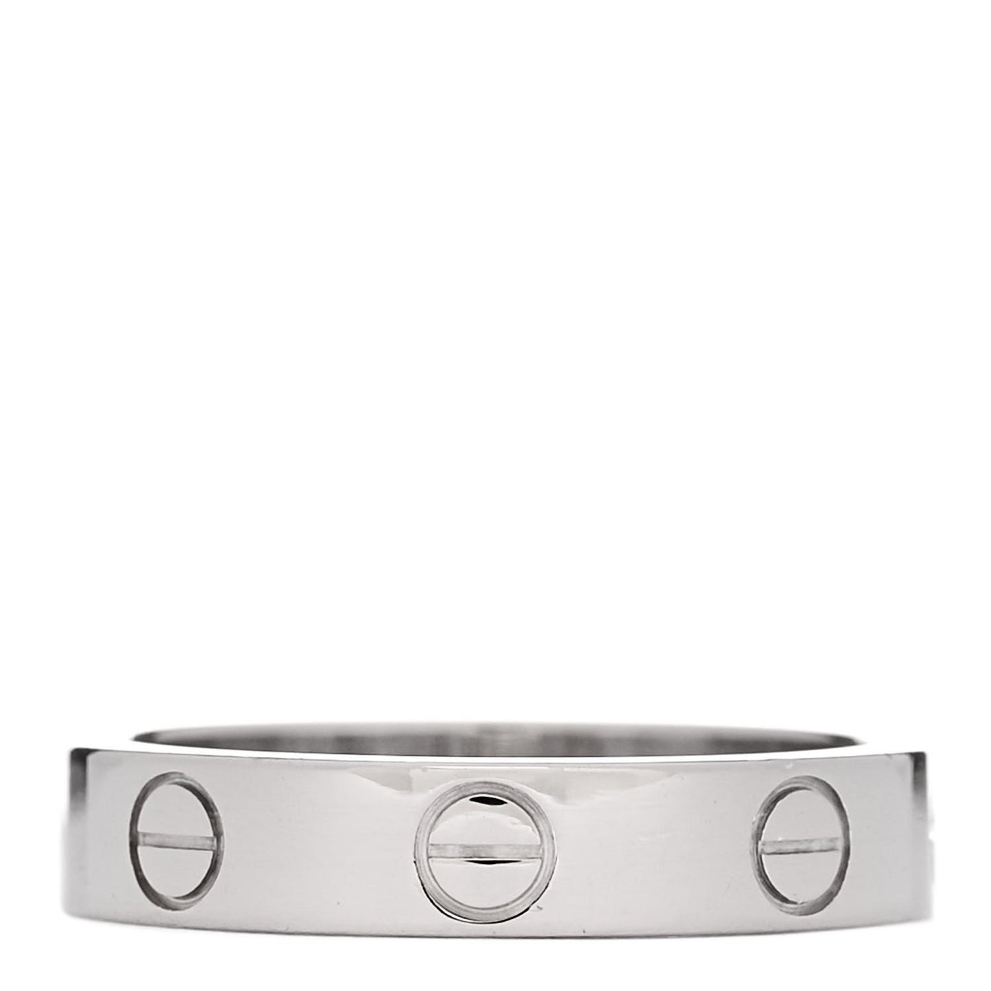 18K White Gold 3.5mm LOVE Wedding Band Ring 49 4.75