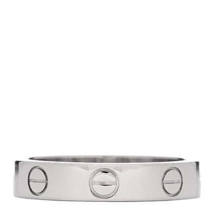 Cartier 18K White Gold 3.5mm LOVE Wedding Band Ring 49 4.75 3 of 6