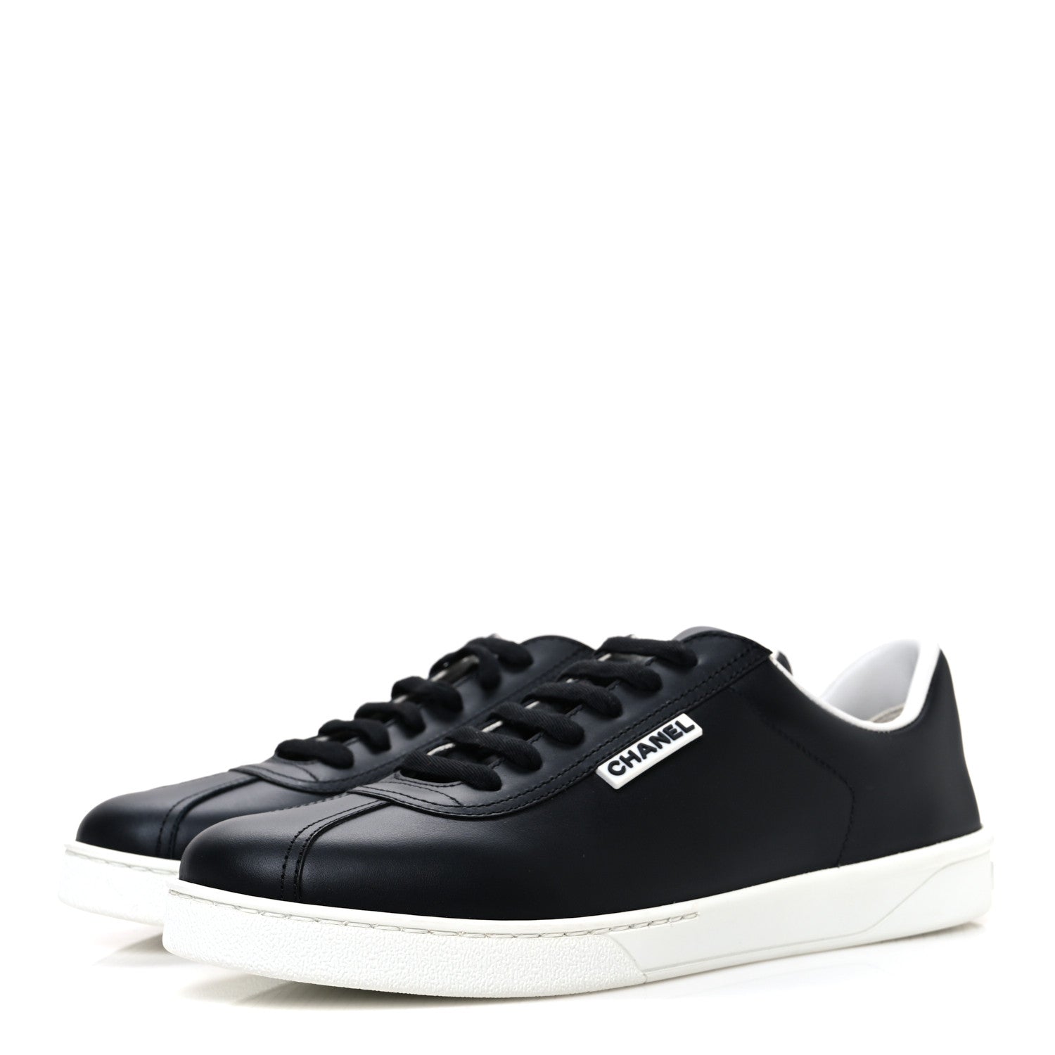 Chanel Calfskin CC Womens Sneakers 40.5 Black 4 of 10