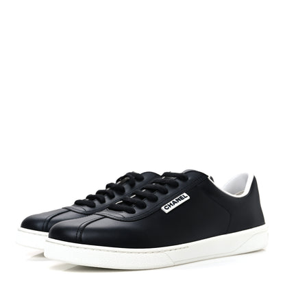 Chanel Calfskin CC Womens Sneakers 40.5 Black 4 of 10