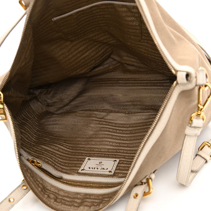 Prada Jacquard Logo Tote Corda Talco 5 of 17