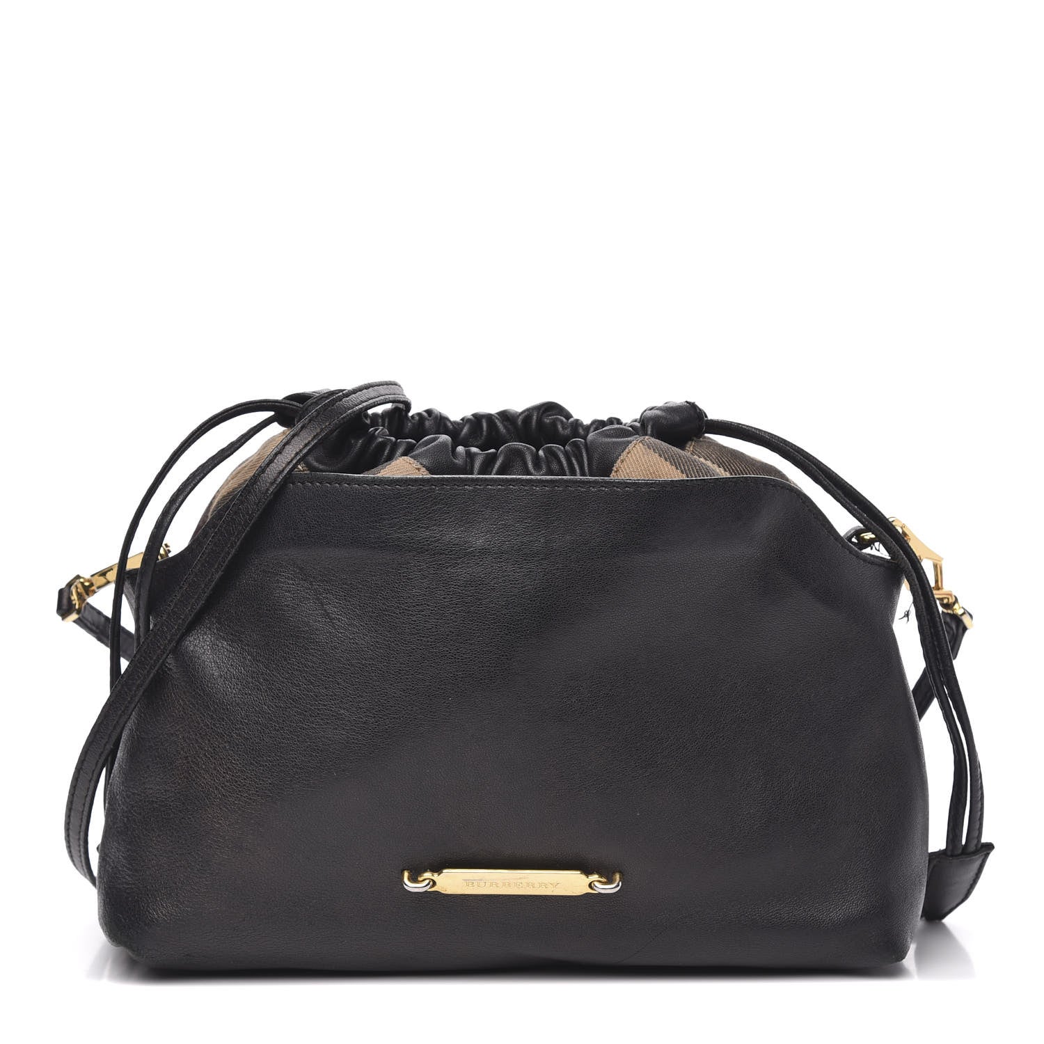 Burberry Calfskin House Check Little Crush Black 1 of 11